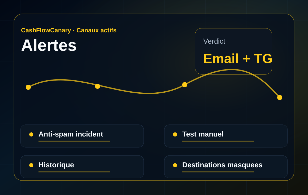 Capture demo des alertes CashFlowCanary