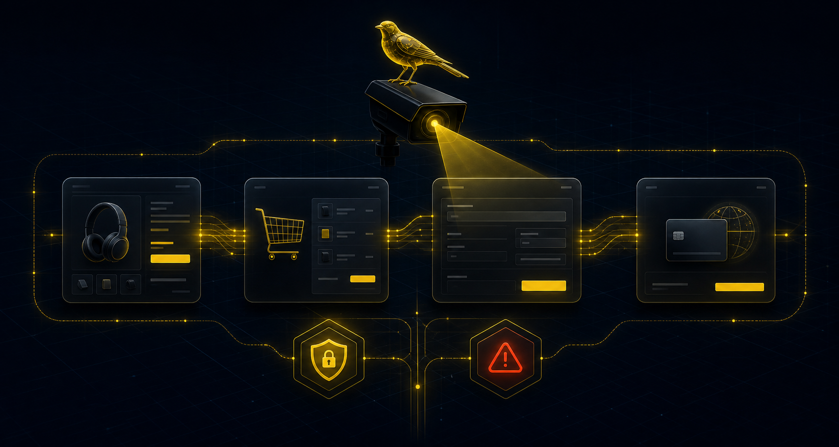 Abstract checkout monitoring view by CashFlowCanary